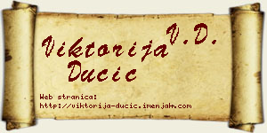 Viktorija Dučić vizit kartica